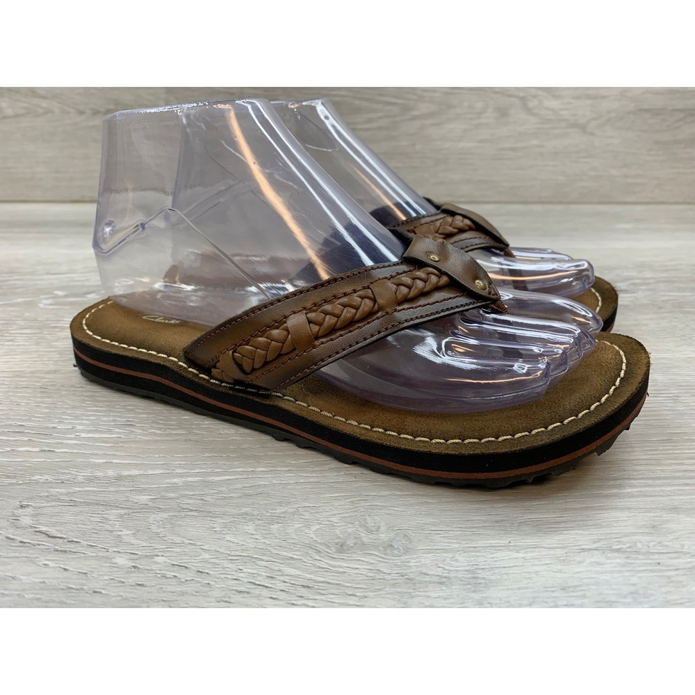 Clarks Collection Women's Sandals 6 Brown‎ Braided Casual Comfort Shoes
